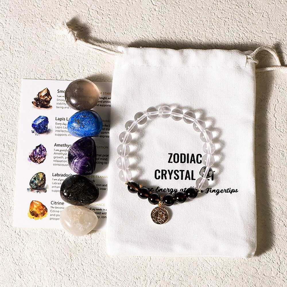 Beads Bracelets Zodiac Sigh Crystal Raw Crystal Material